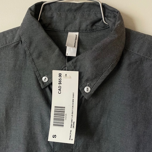 American Apparel Pinpoint L/S Button Down Shirt - Picture 3 of 4